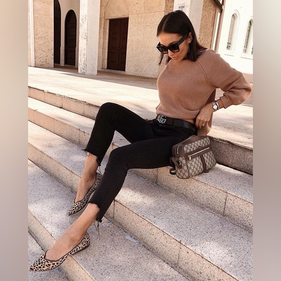 Leopard Print Pointed Toe Flats 7.5 - Picture 1 of 11